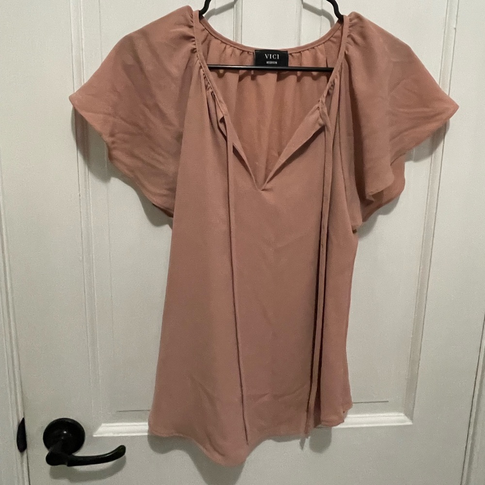 Pink blouse, medium